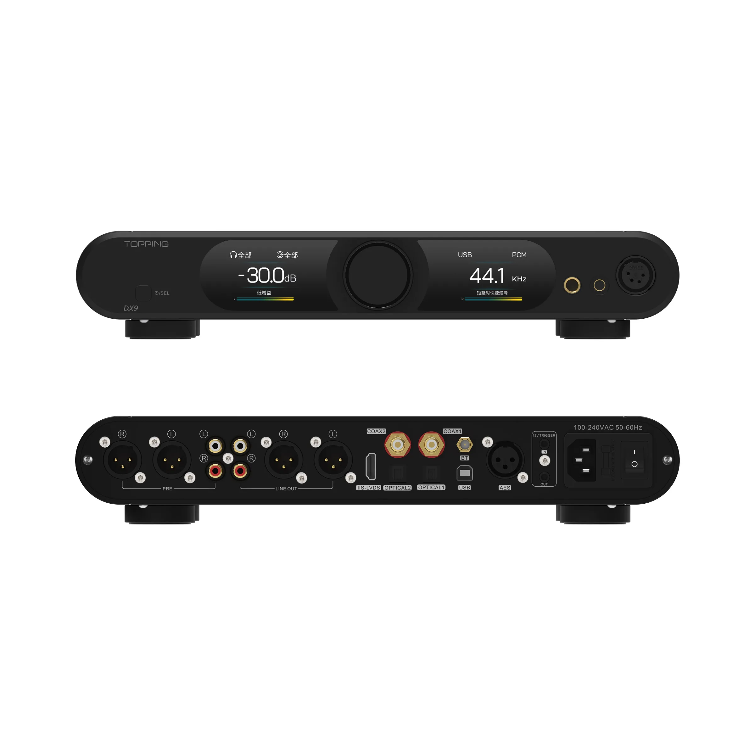 TOPPING DX9 DAC & Amplifier Headphone Ulang Tahun ke-15 AK4499EQ Audio Resolusi Tinggi Mendukung LDAC dengan Dekoder Remote Control