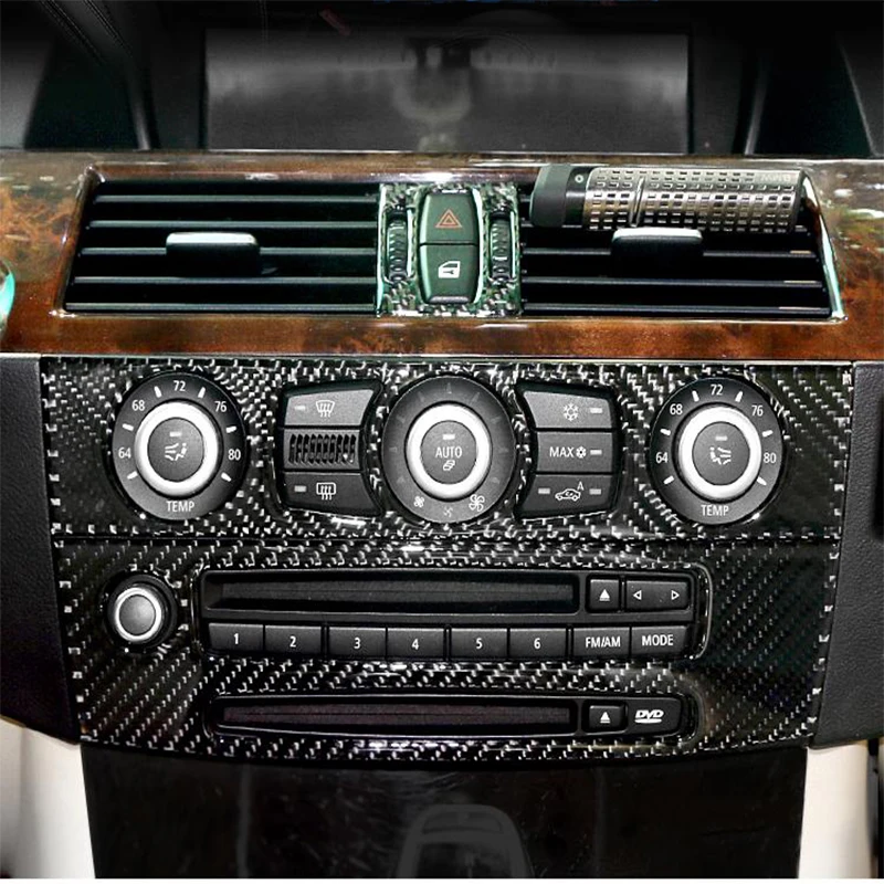 For BMW 5 Series E60 2004-2010 Car Styling Strip Air Conditioning CD Panel Decorative Cover Trim Auto Interior Accessory Sticker view 4