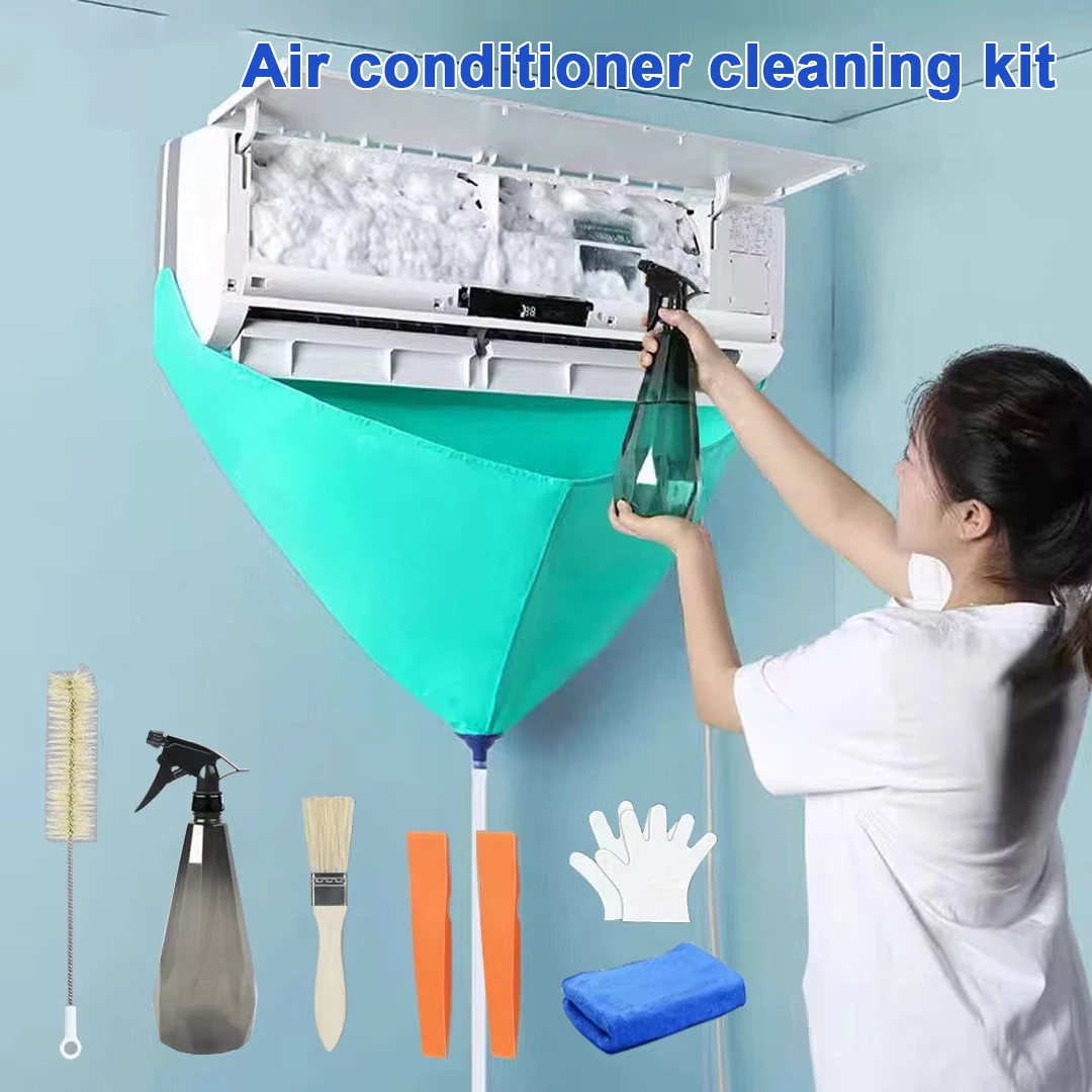 Air Conditioning Water Cover Set Cleaner with Water Pipe Conditioner Waterproof Cleaning Kit Disassembly-free Clean Tools