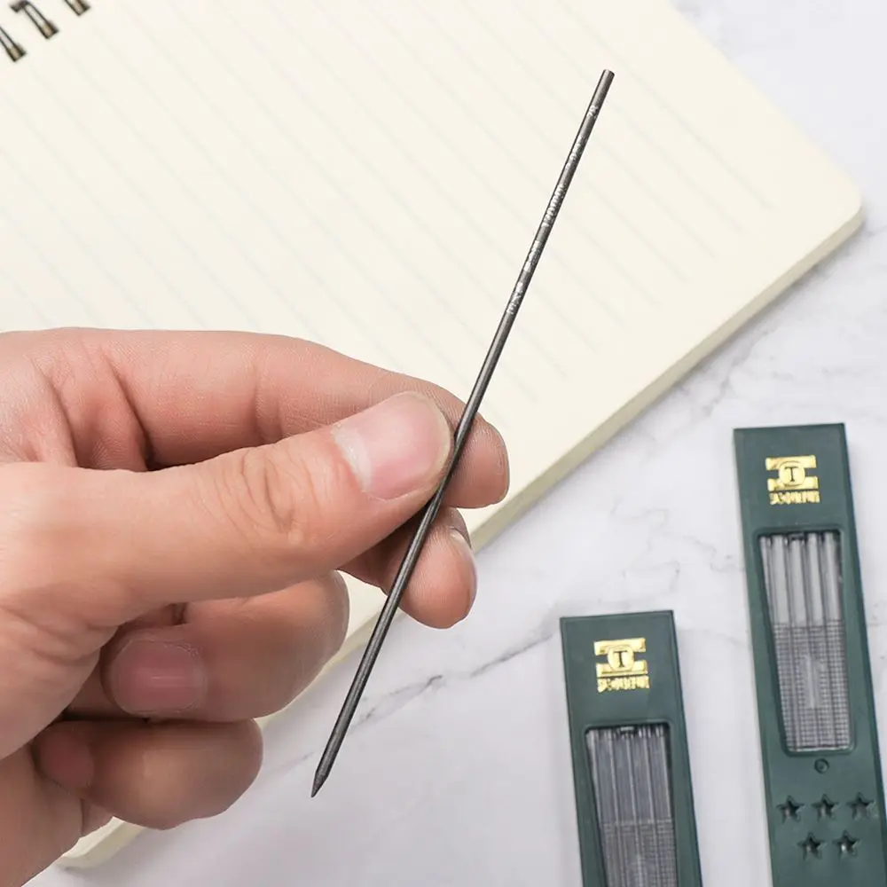 10Pcs/Box Plastic Smooth Replace 2B Erasable Pencil Lead Refill Writing Drawing Tools Graphite