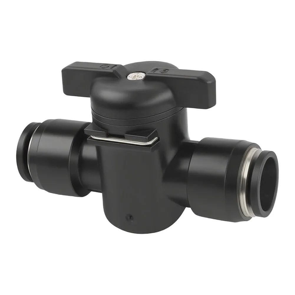 Industrial Air Operated Ball Valve with Plastic Housing for On-Off Air Flow Control in Pneumatic Automation and Process Control
