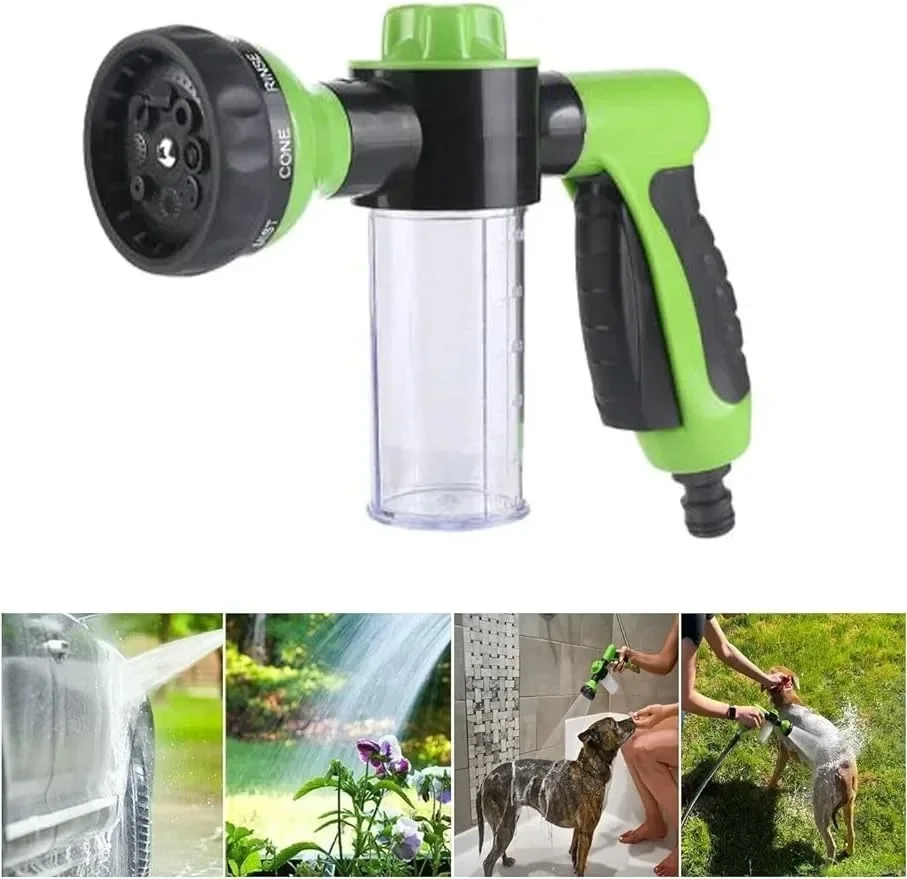 

8 Modes High Pressure Dog Washing Hose Sprayer Attachment For Watering Plants, Lawn, Patio, Car Wash,dog shower,Garden