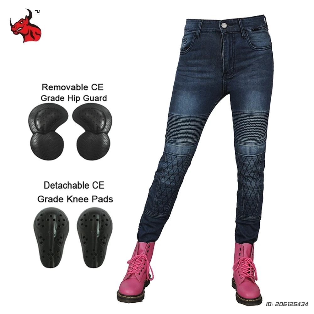 

New Motocross Pants Men Moto Jeans Removable CE Armor Protective Gear Motorcycle Road Racing Motorbike Trousers Wear Resistant