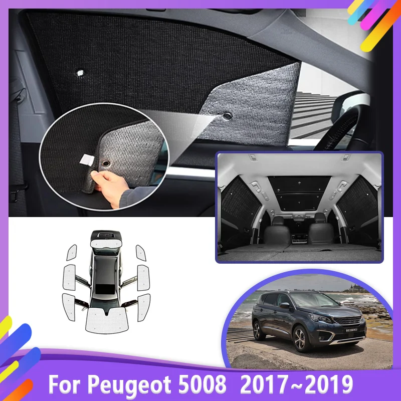 

Car Sun Visor For Peugeot 5008 Accessories 2019 2018 2017 P87 UV Protection Reflector Heat insulation Sunshade Car Accessories