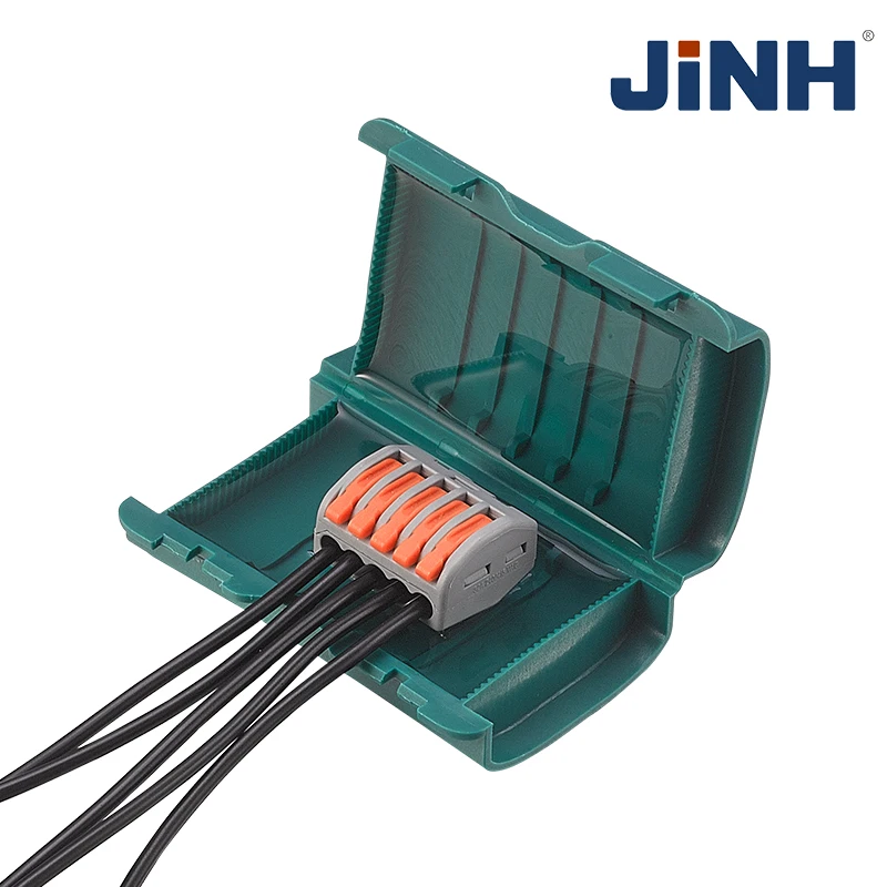 JINH CNP 310 Mini Gel Waterproof Connectors Box Outdoor Cord Safety Rainproof Cable Wire 2 3 5 Way External Electrical Junction