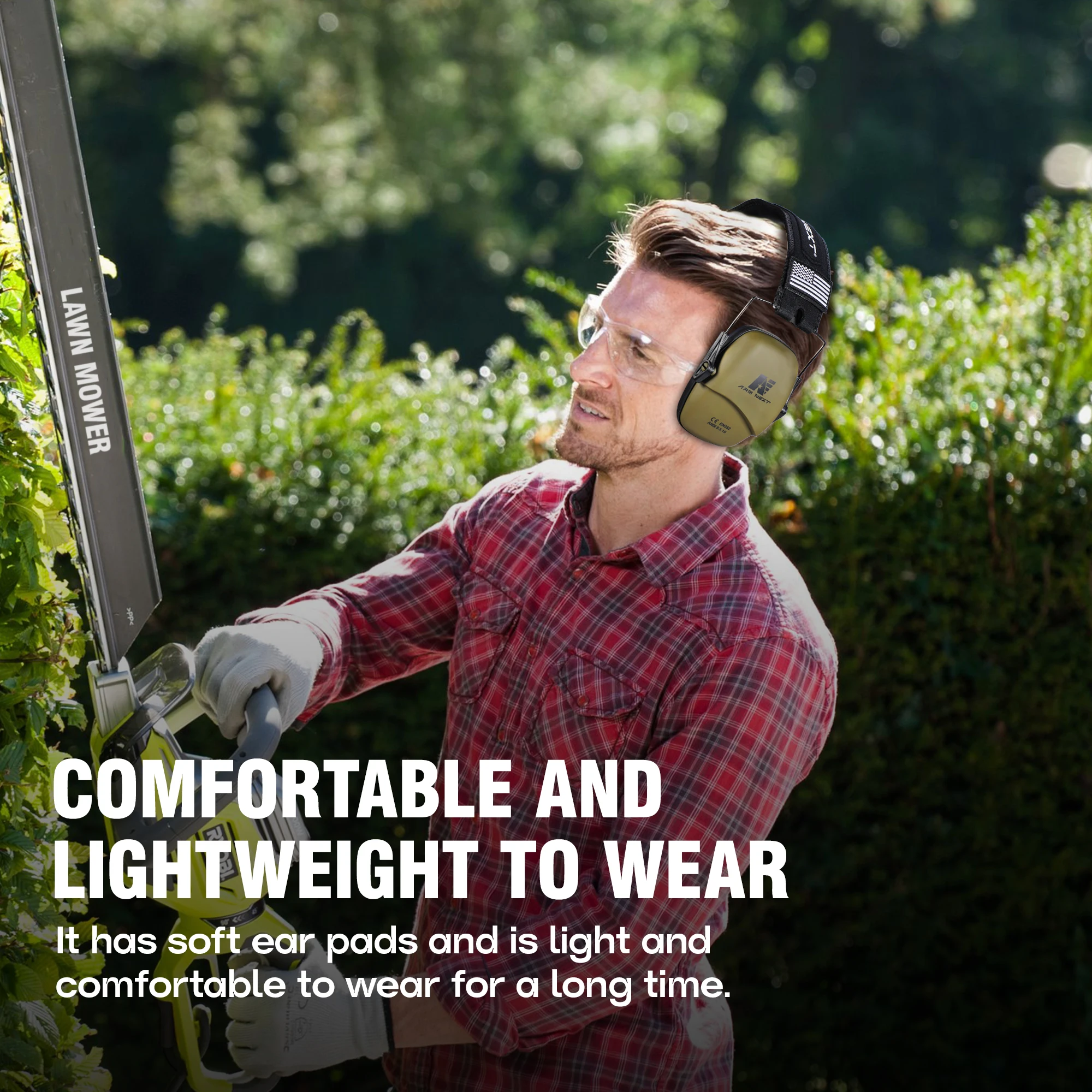 Tactical Passive Earmuffs 26dB Noise Blocking for Shooting Hunting Hearing Protection Memory Foam Comfort Adjustable Headband