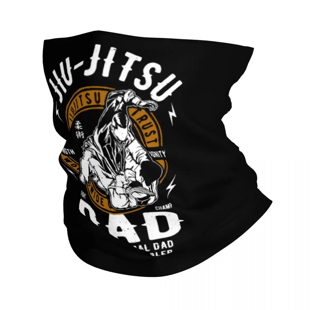 Jiu Jitsu Dad Funny Father's Day Bandana Neck Gaiter Printed Balaclavas Mask Scarf Warm Headwear Running for Men Women