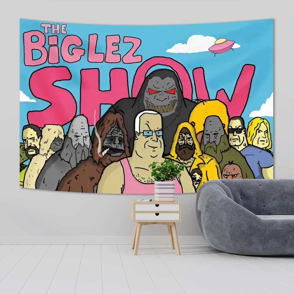 

The Big Lez Show Meme Tapestry Wall Hanging Sassy The Sasquatch Banner Aesthetic Bedroom Decoration Dorm PartyBackdrops Cloth