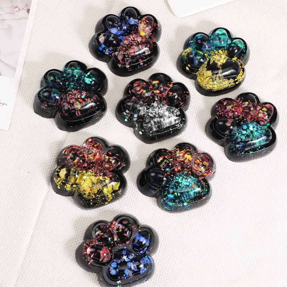Blingbling Zampa di gatto a rimbalzo lento Giocattolo da spremere Lucido Impastare Zampa di gatto Giocattolo agitarsi Cubo trasparente colorato Zampa di gatto Pizzico giocattolo