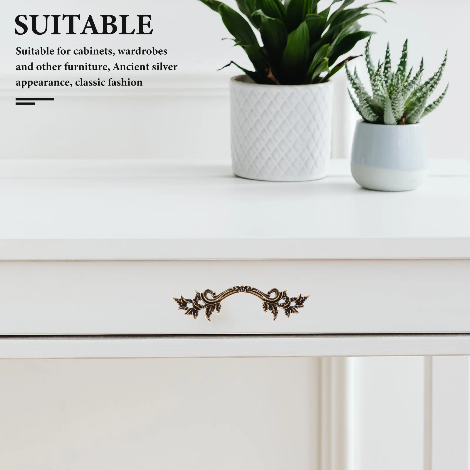 

1 set 1 Set Of Zinc Alloy Pull Handle For Cabinet Wardrobe Furniture Vintage Drawer Pulls Hardware Dresser Handles Metal