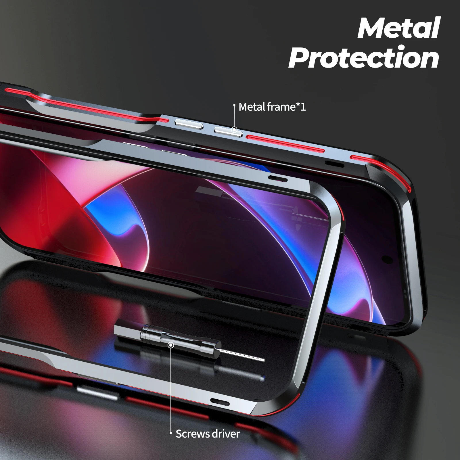 Luksusowe, oryginalne metalowe etui z bumperem do Nothing Phone 3A Pro, aluminiowa ramka, lekka, aluminiowa, odporna na wstrząsy obudowa do Nothing Phone 2A — zdjęcie produktu 2