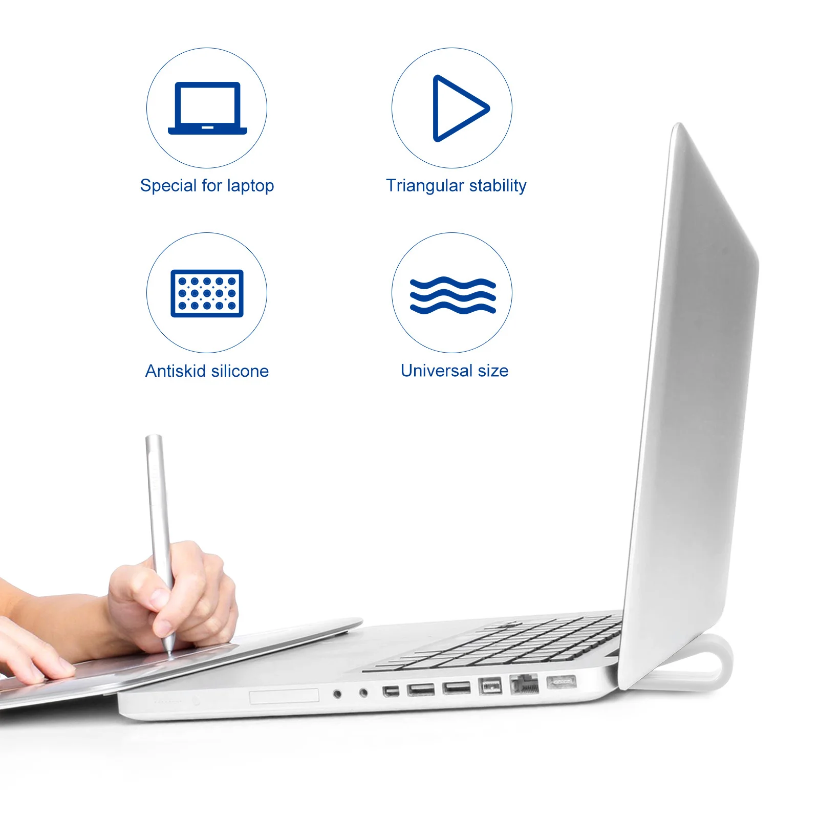 

4pcs Laptop Cooling Holder Premium Plastic Sturdy Riser Stand For Desk Notebook Ventilation Pad Computer Holder Base