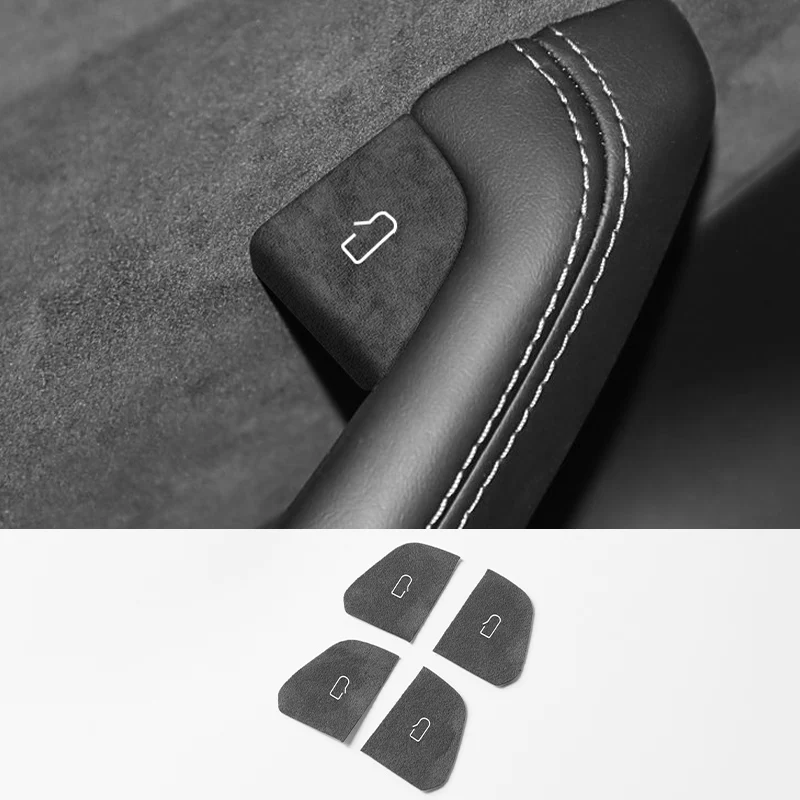

For Tesla Model 3 Model Y 2024-up Made of Alcantara Door Switch Patch Trim Sticker Cover Protection Decoration Car Accessories