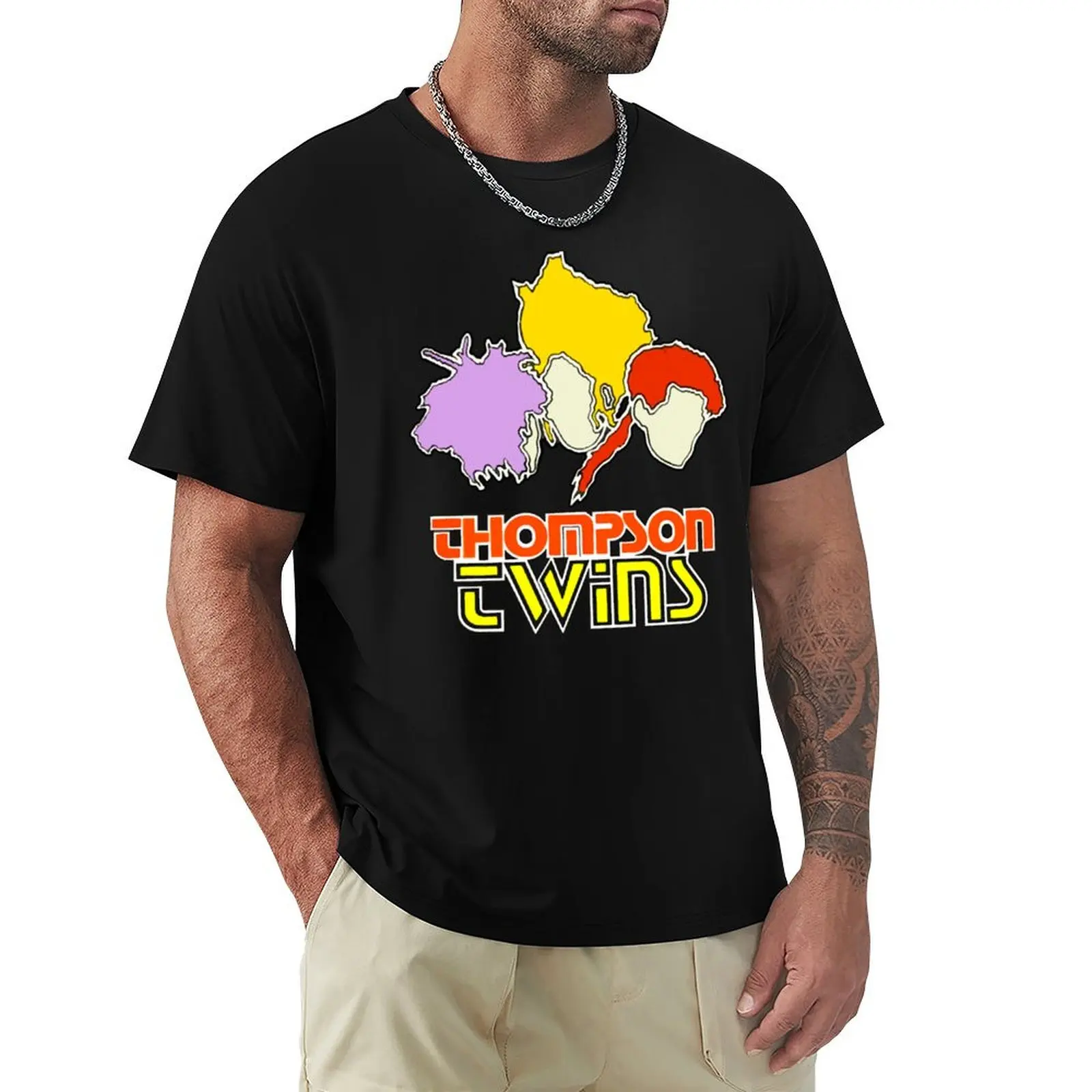 

1985 Thompson Twins T-Shirt Casual Loose Short Sleeve Tee for Men