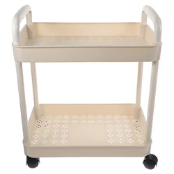 Plastic Movable with Handle Multi-Tier Rolling Cart Trolley Rolling Cart For Nursery Trolley Cart With Wheels Cart Organizer