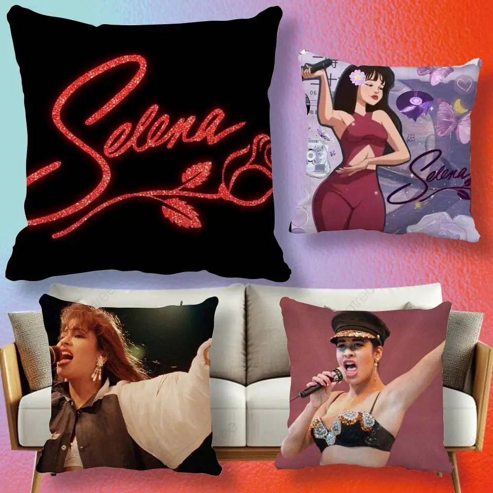 Selena Quintanilla  Double-sided printed pillow cover Solid color minimalist pillowcase, fits all bedroom styles