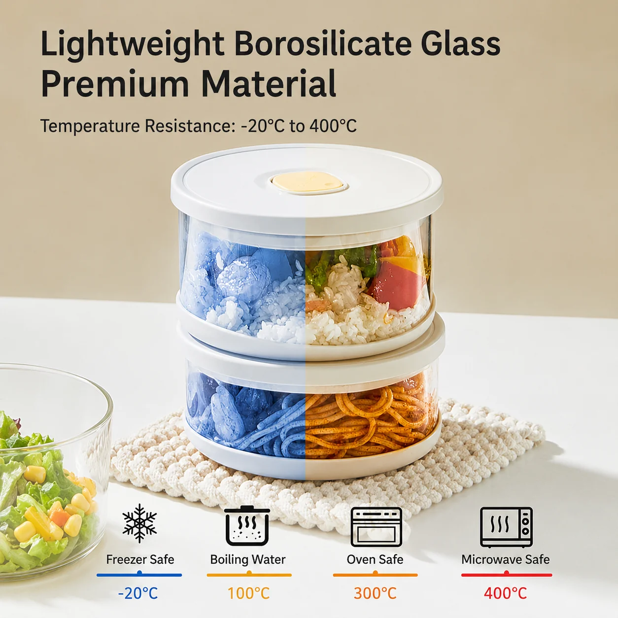 Glass Food Storage Container A - Meal Prep Rice review and price