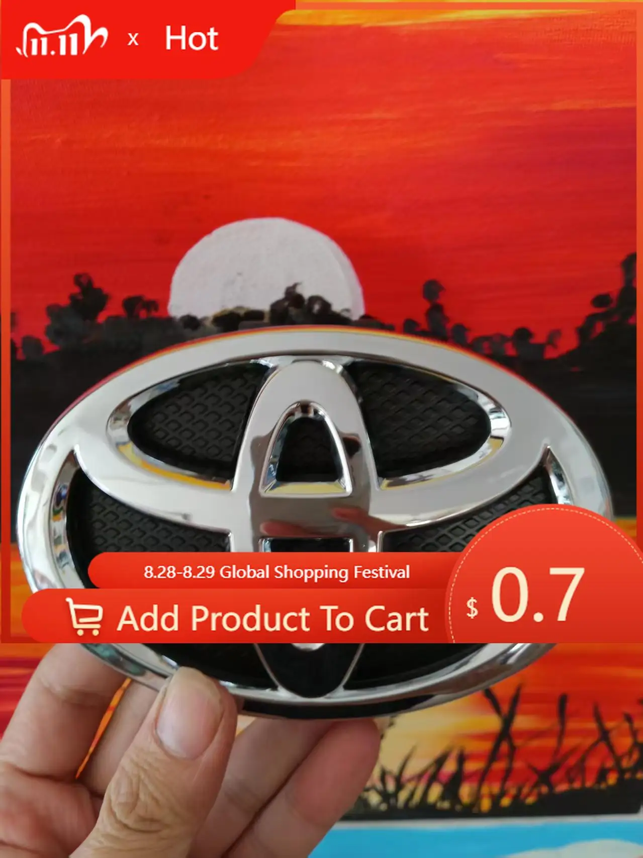 

Fot Toyota 2026 Новая передняя эмблема 130x90 мм для Toyota Yaris 2006-2011 гг., OEM 75301-52080