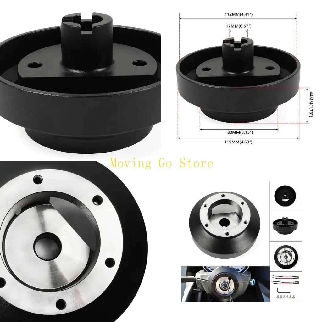 

B5XD Steering Wheel Short Hub Adapter forS2000 Quick Release Short Hub Adapter Black