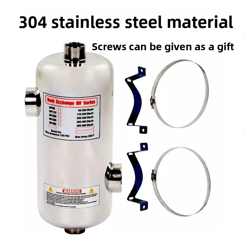 

Swimming Pool Heat Exchanger Hot and Cold Water Cooler Swimming Pool Equipment 304 Stainless Steel Shell and Tube Heat Exchanger