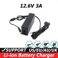 12.6V 3A Lithium Battery Charger Electric Motorcycle Mini Electric car Electric Drill Charger EU Plug US Plug 5.5*2.1MM