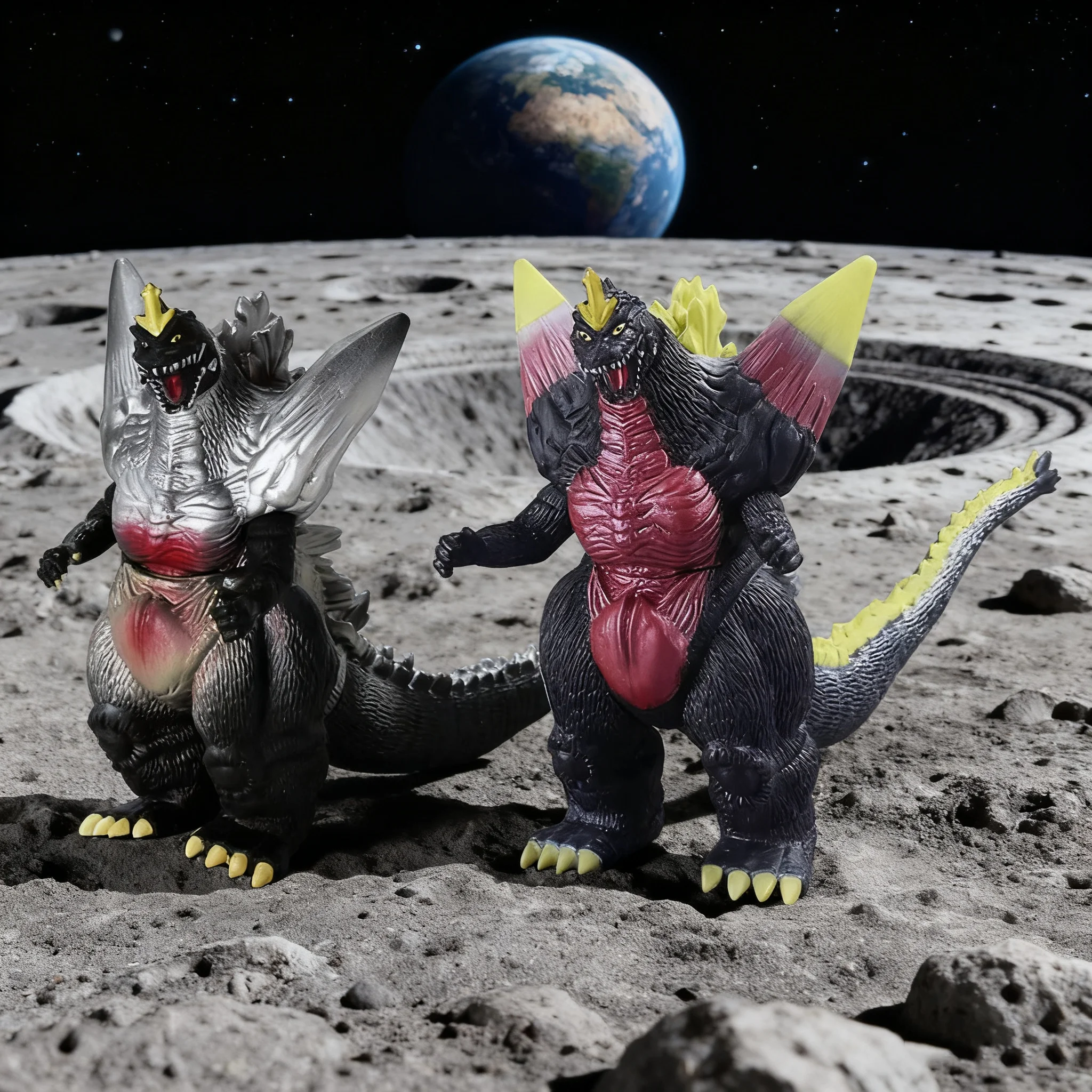 2 ألوان Godzilla VS Spacegodzilla حاسمة معركة وحوش الملك الفضاء Godzilla Fukuoka 15 سنتيمتر نموذج عمل نموذج لجسم اللعب هدية