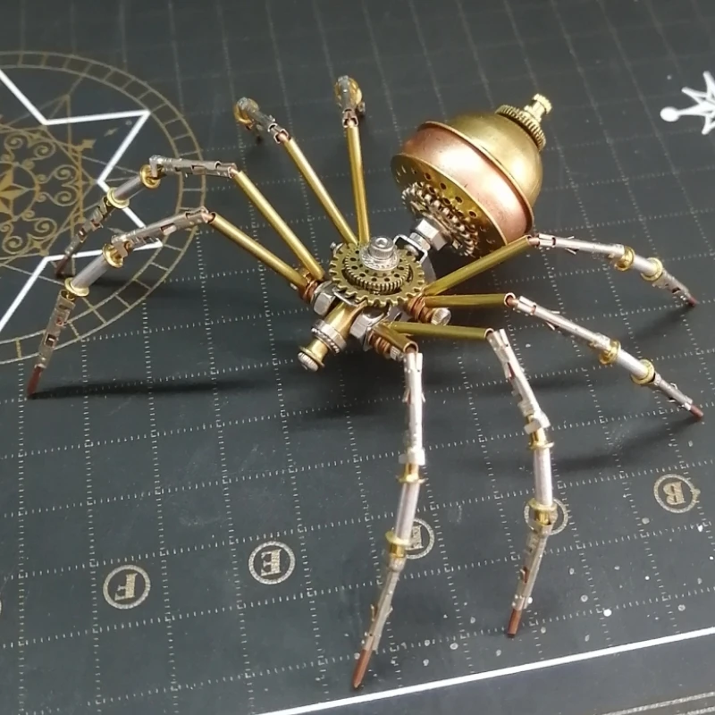 Kits de construcción de modelos de Metal de araña DIY para adultos Steampunk insectos mecánicos rompecabezas de juguete montaje para rompecabezas 3D juguetes para niños