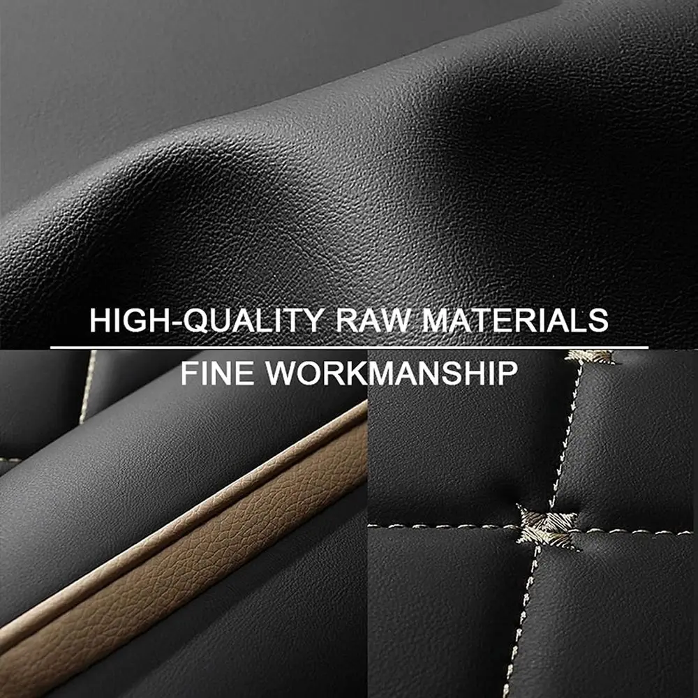 أغطية مقاعد جلدية مقاومة للماء لجميع التضاريس من الفئة E من مرسيدس بنز، مجموعة حماية كريمية مكونة من 5 مقاعد