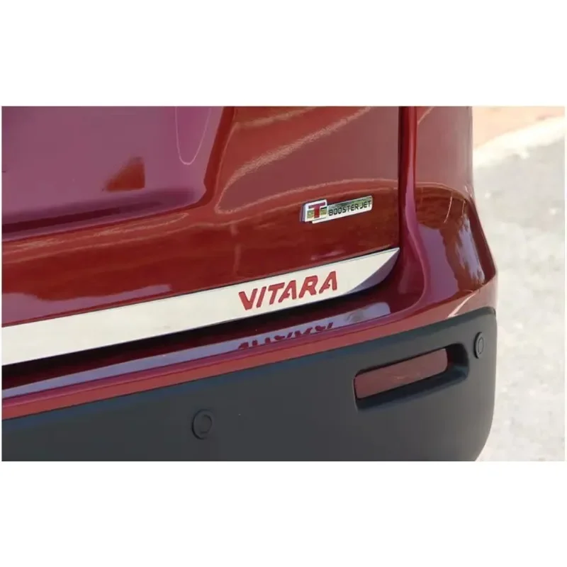 For Suzuki Vitara Tailgate Rear Door Bottom Cover Molding Trim Stainless Steel back door trim car Accessories 2018 2017 2016