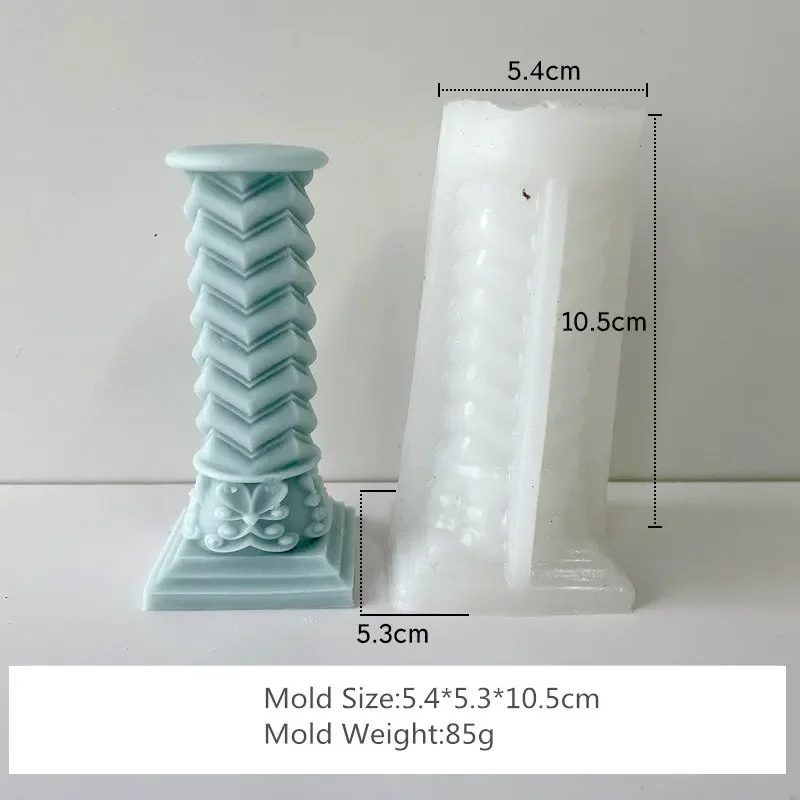 Roman Column Silicone Mold DIY Ornaments Home Decoration Micro Landscape Candle Mold