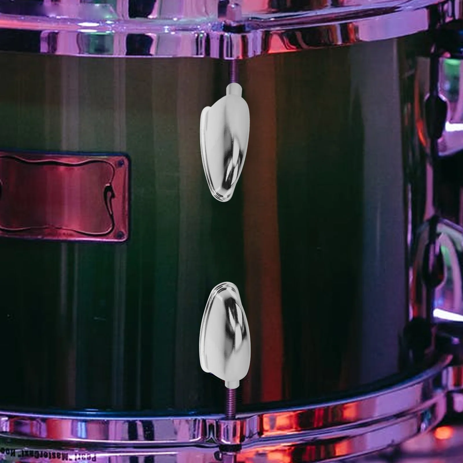 

2 set Metal Snare Drum Lugs Elegant Silver Practical Accessories for Drum Set and Tambourine