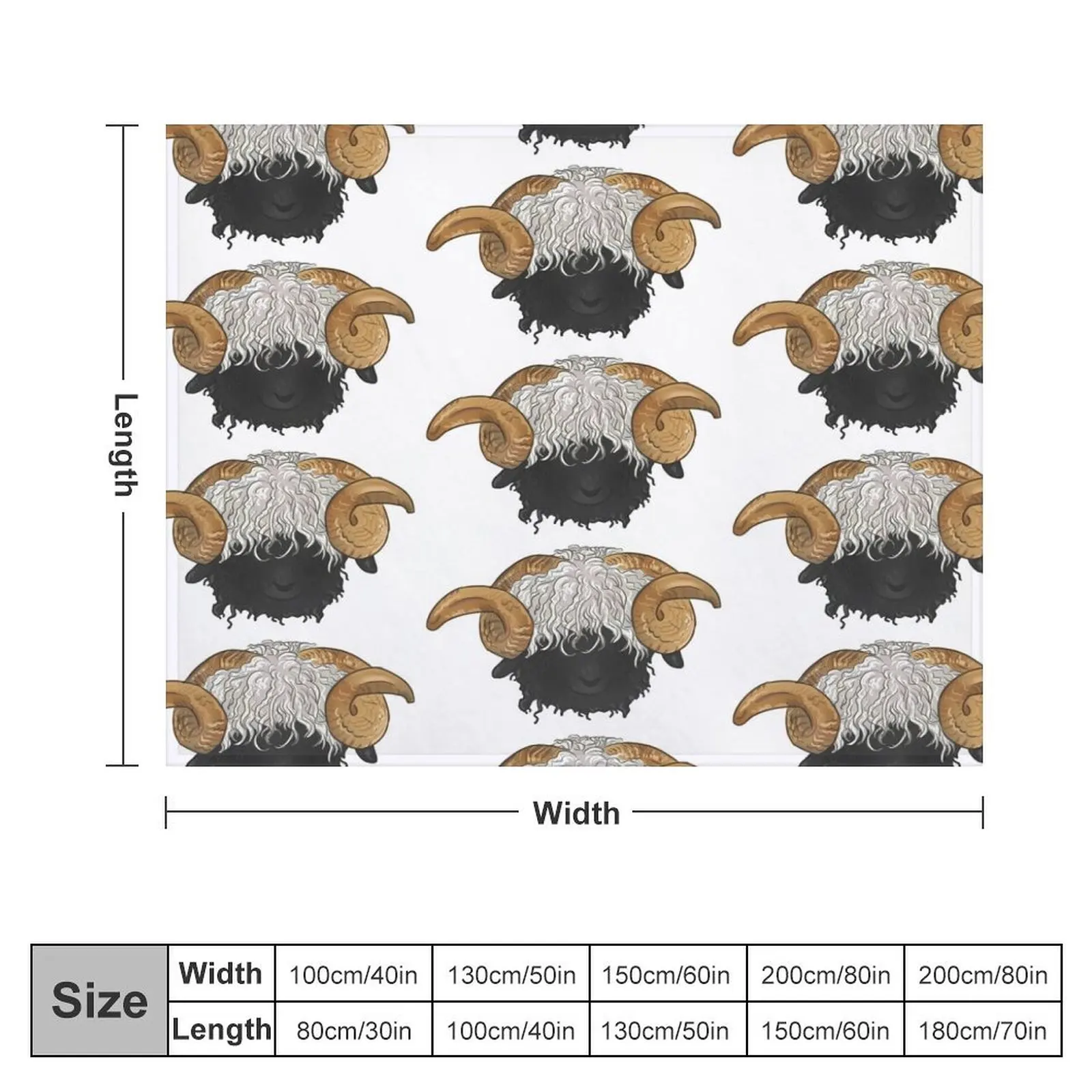 Valais Blacknose Sheep Throw Blanket Polar blankets and throws Blankets