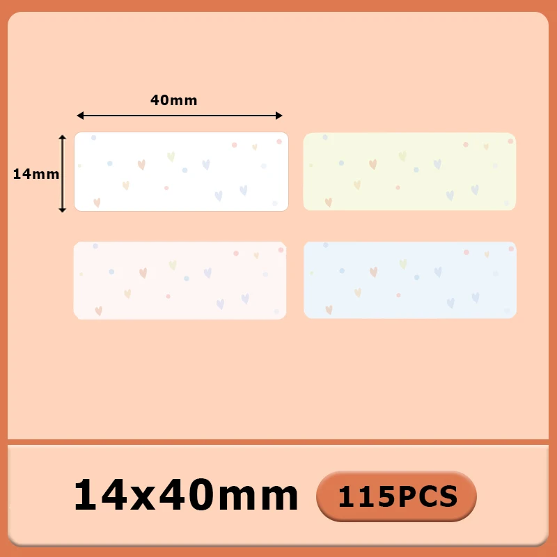 P15 Papierrolle Thermoaufkleber 12x40 14x30 Thermoprinterband Transparentes Etikettenpapier für P11/P12/P15/P50/B100/D30/HP1/HP3