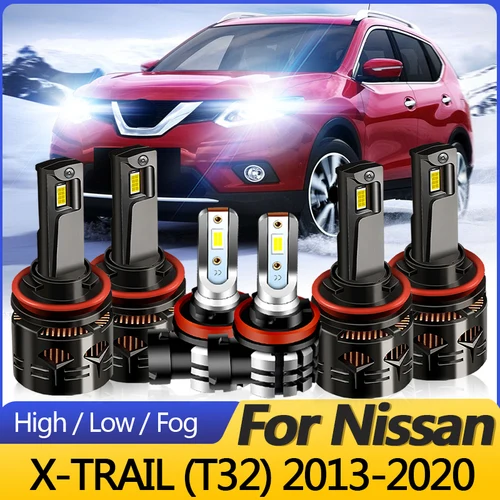 Imagen 1 del producto 2 uds CANbus de alta calidad para Nissan X-TRAIL (T32) 2013-2020 faros LED H9 luces altas H11 luces antiniebla delanteras de vigas bajas Plug & Play