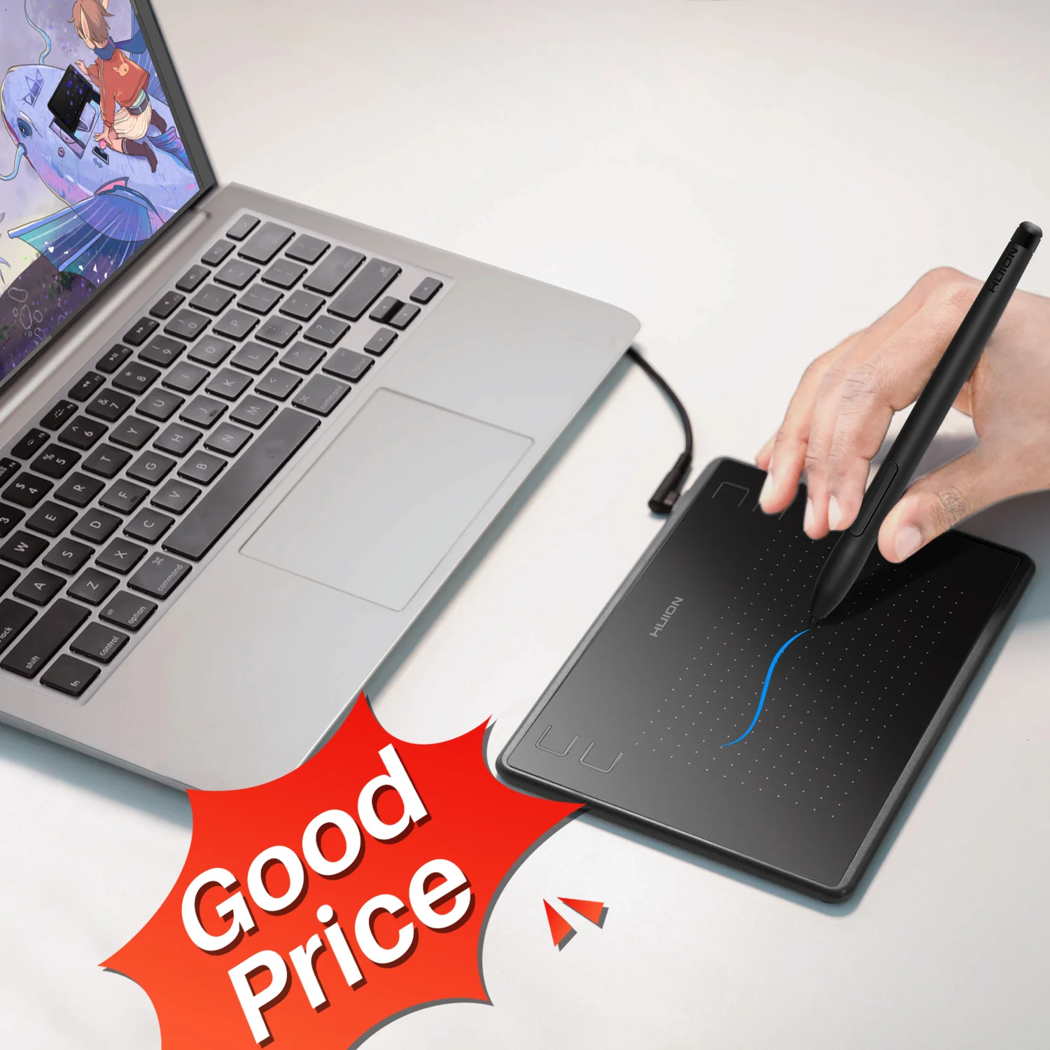 Заводская цена Huion H430p 4,8x3 дюйма цифровой планшет для письма и подписи для онлайн-обучения Заводская цена Huion H430p 4,8x3 дюйма цифровой планшет для письма и подписи для онлайн-обучения