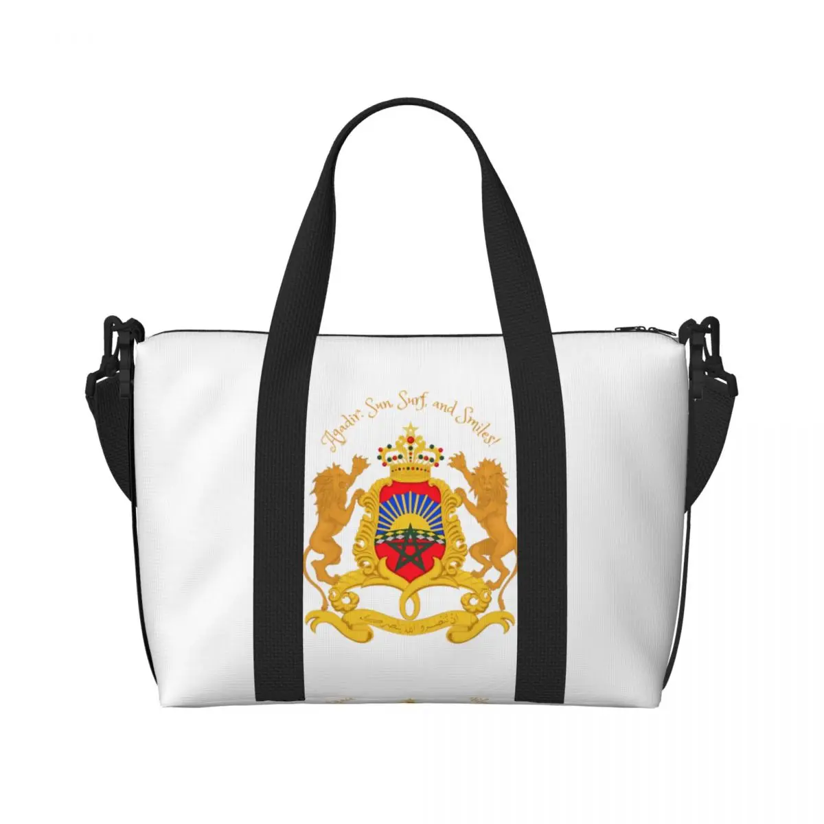 

Morocco Sun Surf And Smiles Celebrate The Joy Of Moroccan Travel Bag Large Capacity Sport Bags Gym Bag Luggage Fitness Bag