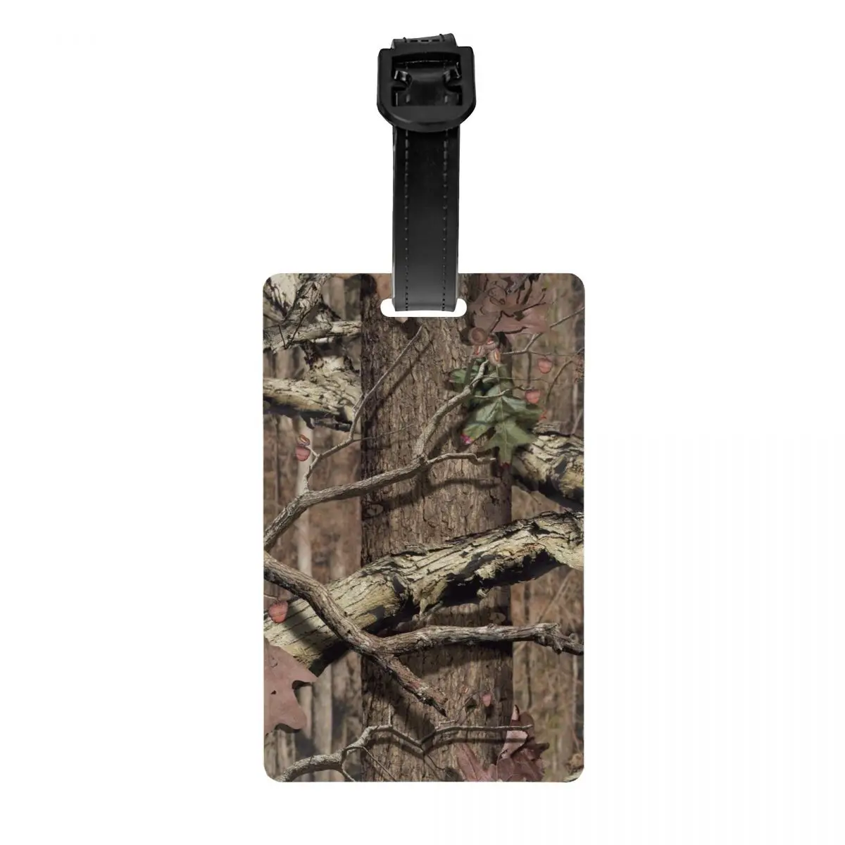 Custom Real Tree Camouflage Camo Pattern Luggage Tag With Name Card Privacy Cover ID Label for Travel Bag Suitcase