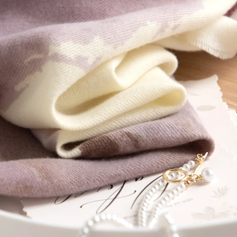 Winter Soft Cashmere Scarf Retro Long Warm Hijab Batik Shawl Wrap Female Pashmina Bandana Head Scarfs for Ladies