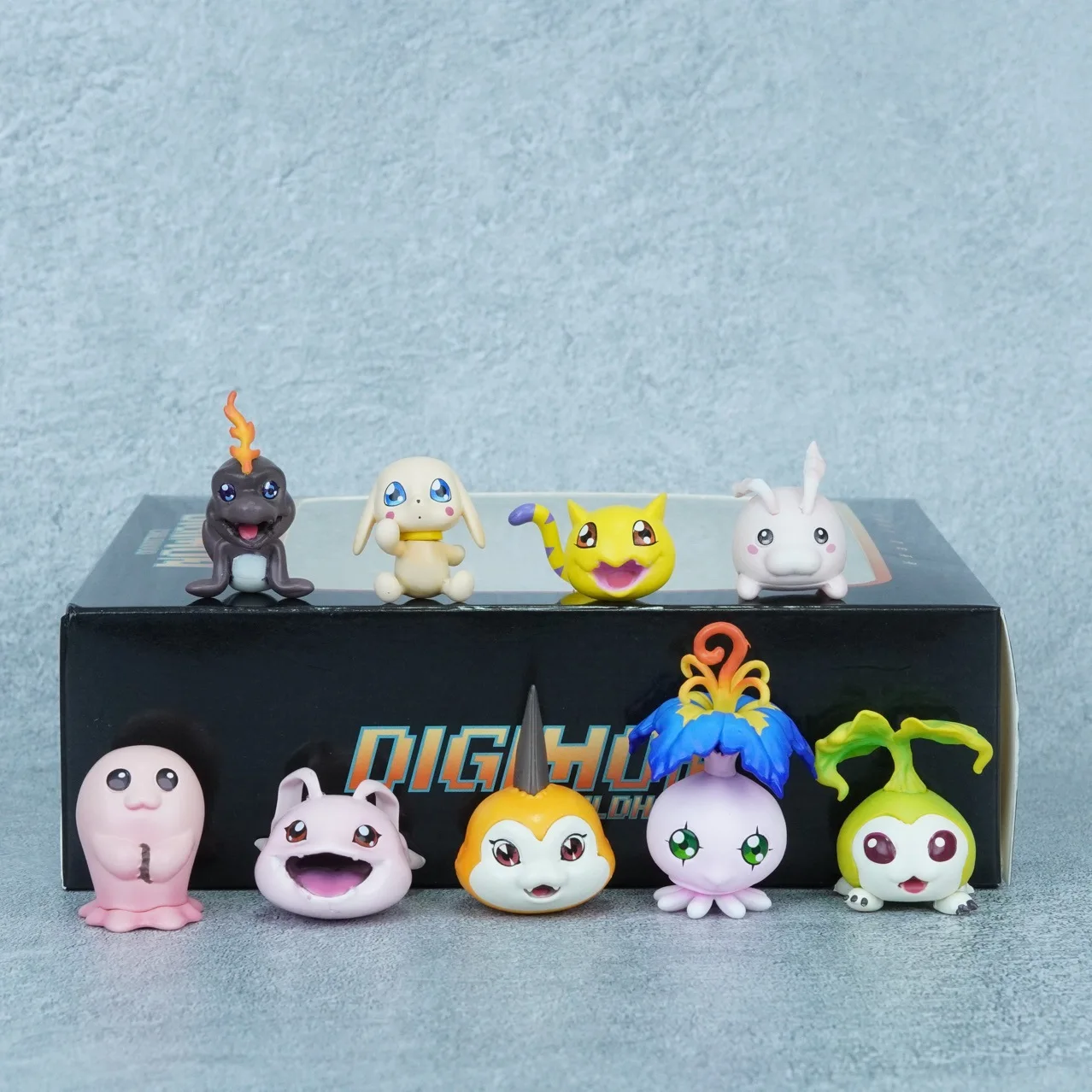 2-5cm 9pcs Childhood Digimon Adventure Gabumon Pyocomon Koromon Mochimon Tokomon Plotmon Desktop Ornament Set Toys - view 2