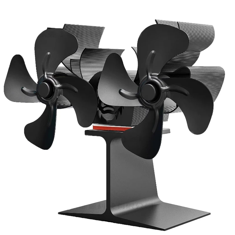 

Tent Thermal Energy Small Fan Heating Furnace Firewood Furnace Thermal Circulation Fan Thermal Sensing Double Head Fan