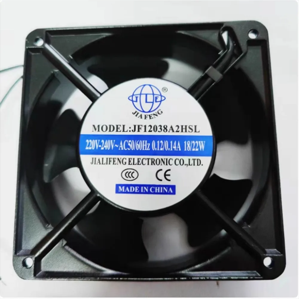 New Cooler Fan for JF12038A2HL 220V-240V 0.12/0.14A 22W Cooling Fan 120 * 120 * 38MM