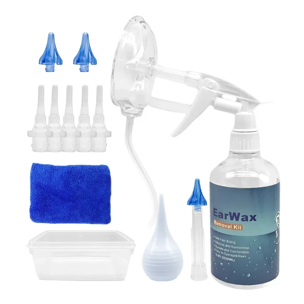 500 Ml Ear Cleaning Irrigation Kit Ear Wax Removal Tool Water Washing Syringe Squeeze Bulb Ear Cleaner for Adults Kids Earwax