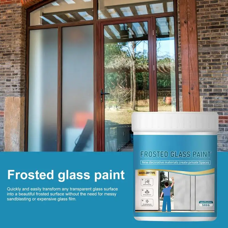 Frosted Glass Paint Waterproof Window Privacy Paint Matte Glass Paint Bathroom Glass Sandblasting Special Waterbased Coating