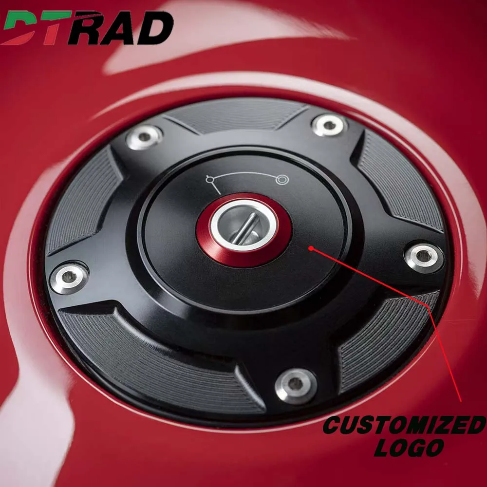 For DUCATI Panigale V4 S/R 2025 New With Two Keys Rapid Locking Engine Fuel Tank Cap CNC Aluminum Anti-Theft Gasoline Cover