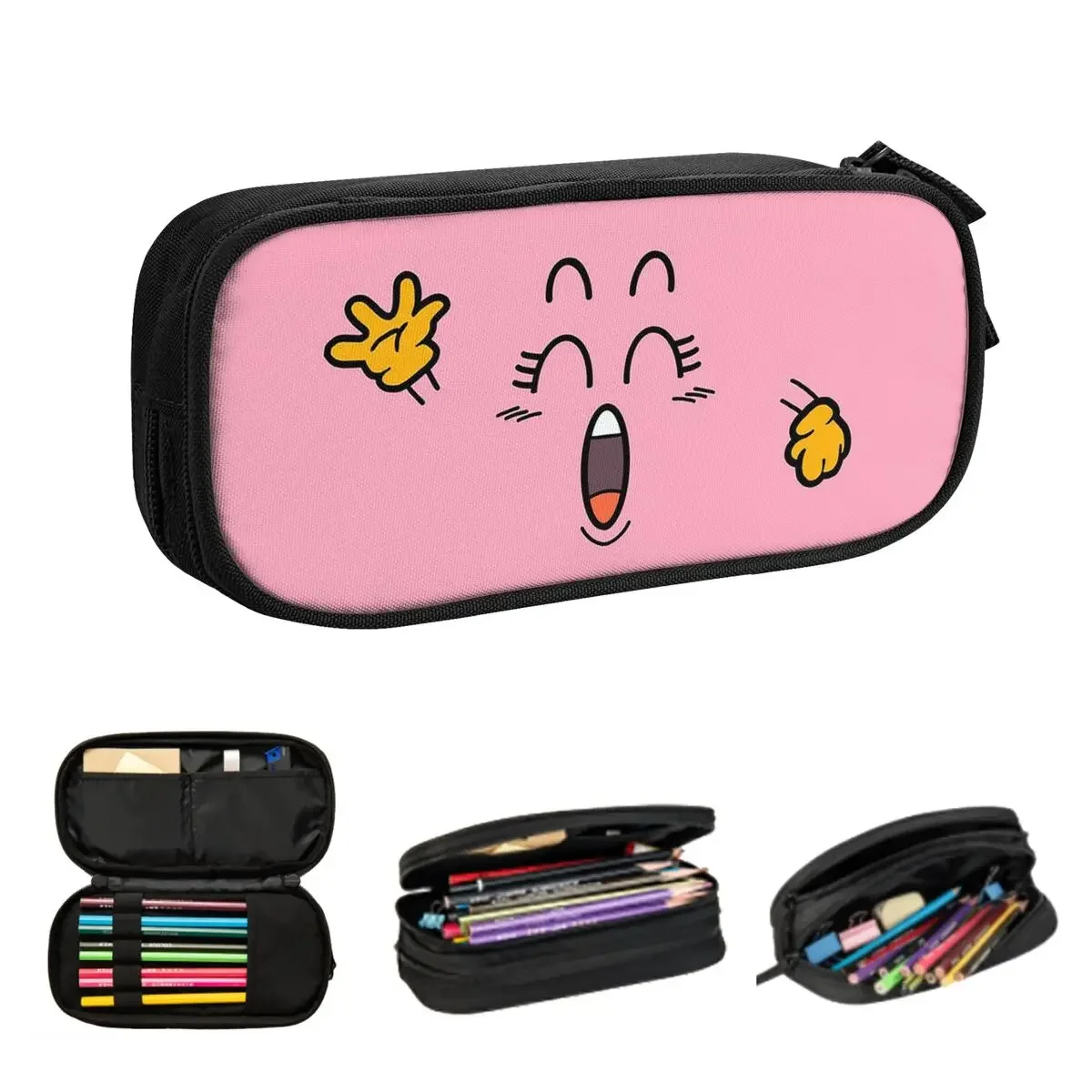 Estuches para lápices de caca rosa de Dr Slump Arale, bolsas grandes para bolígrafos de almacenamiento, estuche para lápices para niños, niñas, estudiantes, papelería, escuela