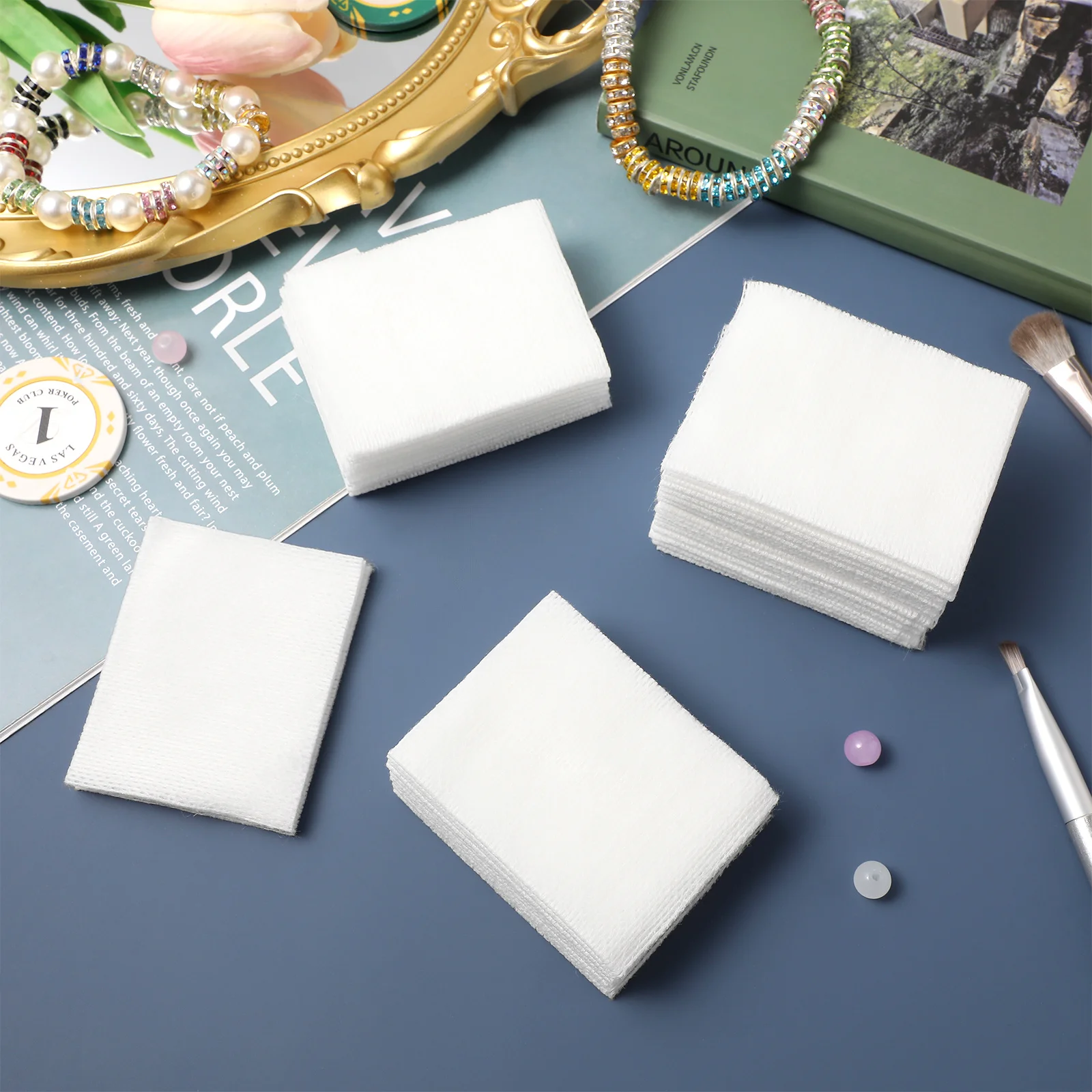 

2Packs Facial Cotton Pads for Makeup Removal Wet Compress Toner Use Soft Non-Linting Skin Care Pads Multi-Functional Beauty