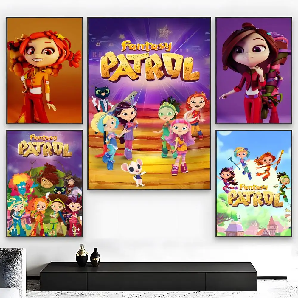 Kids Cartoon F-Fantasy Patrol Poster Wall art print art suitable for living room bedroom bar parlor home decor gift