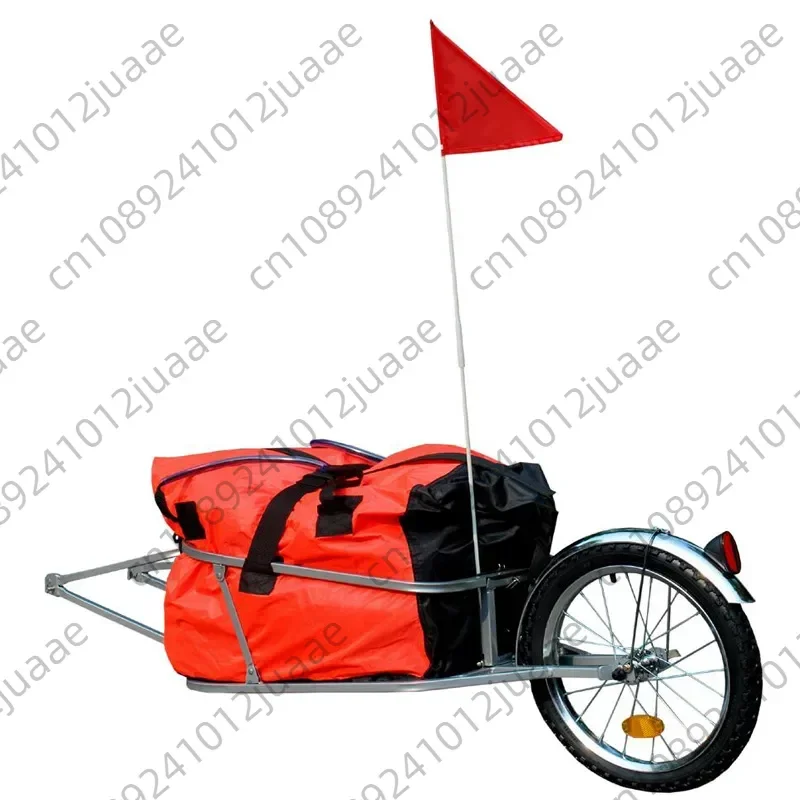Bicycle Luggage Trailer Single Wheel Rear Pull Shopping Cycling Trailer with Cargo Bag Unicycle