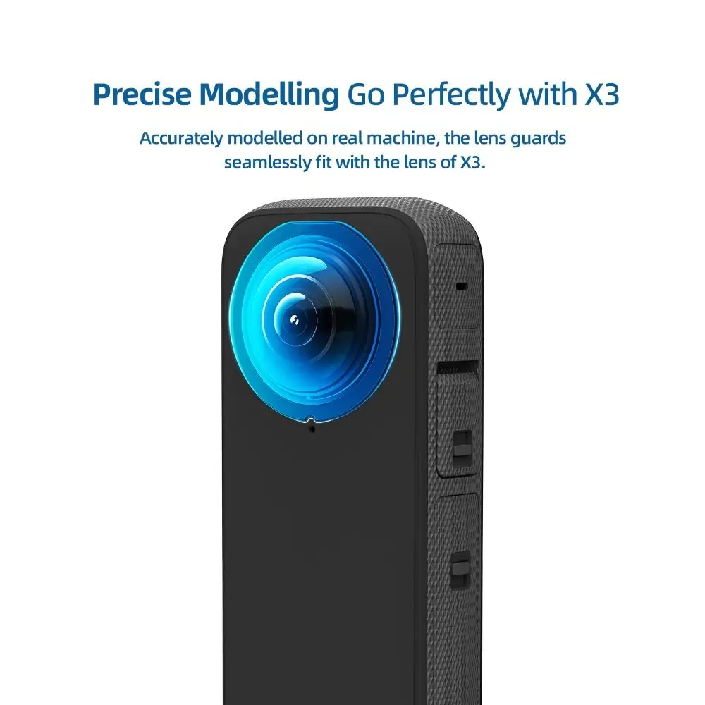 Penutup Panorama Kamera Pelindung Lensa Lengket Pelindung Lensa Ganda Antigores untuk Insta360 X3