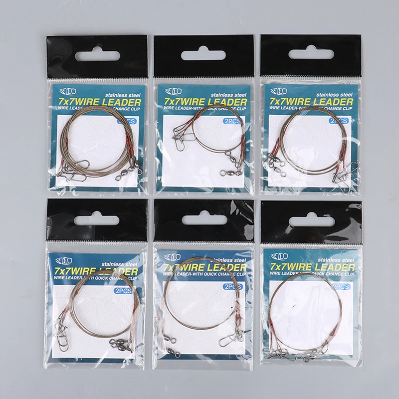 1 Pack Steel Fishing Line Wire Line Leader Fishing Leash  Anti-winding Titanium Wire Anti-bite Wire Fishing Accessories